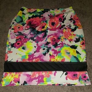 NWOT colorful midi skirt